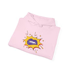 Pink sweatshirt with a colorful lips pop art graphic design
